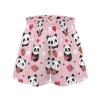 SCRAWLGOD Panda Girls Athletic Shorts Size 9-10 Strawberry Running Shorts for Big Girls Summer Beach Sports Flowy Shorts with Pockets Heart Elastic High Waist Butterfly Shorts Spandex Liner view 4