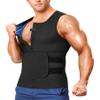 Junlan Sauna Suit for Men 2 in 1 Waist Trainer Sauna Shirt for Men Sweat Band for Stomach(Blue,Medium) view 1