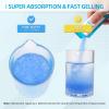 Portable Toilet Absorbent Gel Powder, 60 Pack Poo Gel for Camping Toilet Solid Waste and Urine, Eco Gel for Outdoor Recreation Hiking Fast-Acting Gel Deodorizing Treatment view 3