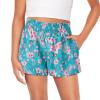 SCRAWLGOD Cherry Blossom Girls Athletic Shorts Size 1T-2T Girls Flowy Running Shorts Tennis Active Butterfly Shorts Double Layer Sports Skorts with Pockets Quick-Drying Cartwheel Shorts Elastic view 1