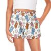 SCRAWLGOD Cartoon Bear Girls Athletic Shorts Size 6-12 Month Moon Star Toddler Girls Running Shorts with Pockets Summer Toddler Kids High Waisted Flowy Shorts 2 in 1 Butterfly Skirts for Tennis Dance view 1