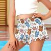 SCRAWLGOD Cartoon Bear Girls Athletic Shorts Size 6-12 Month Moon Star Toddler Girls Running Shorts with Pockets Summer Toddler Kids High Waisted Flowy Shorts 2 in 1 Butterfly Skirts for Tennis Dance view 3