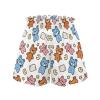 SCRAWLGOD Cartoon Bear Girls Athletic Shorts Size 6-12 Month Moon Star Toddler Girls Running Shorts with Pockets Summer Toddler Kids High Waisted Flowy Shorts 2 in 1 Butterfly Skirts for Tennis Dance view 4