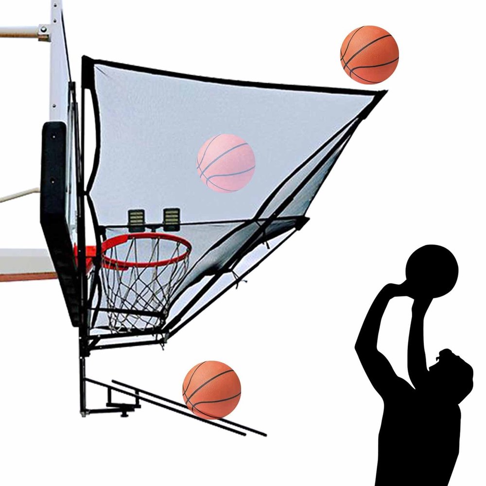XQZMZSCP Basketball Shot Returner, Basketball Shooting Rebounder for Hoop, Basketball Return Net Attachment