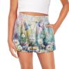 SCRAWLGOD Hummingbird Girls Athletic Shorts Size 7-8 Flower Summer Sports Running Shorts Quick Dry Girls Flowy Shorts with Spandex Liner Youth Elastic Waist Butterfly Skirts for Fitness Cheer view 1
