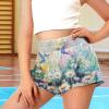 SCRAWLGOD Hummingbird Girls Athletic Shorts Size 7-8 Flower Summer Sports Running Shorts Quick Dry Girls Flowy Shorts with Spandex Liner Youth Elastic Waist Butterfly Skirts for Fitness Cheer view 3