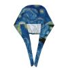 The Starry Night Working Cap Scrub Cap with Sweatband,Adjustable Fashion Elastic Bandage Tie Back Hat Headwear Printed for Women Men view 2
