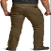 CQR Men's Active Flex Tactical Pants, Water Resistant Lightweight Stretch Cargo Work Hiking Pants, Sierra Walnut, 34W x 30L view 2