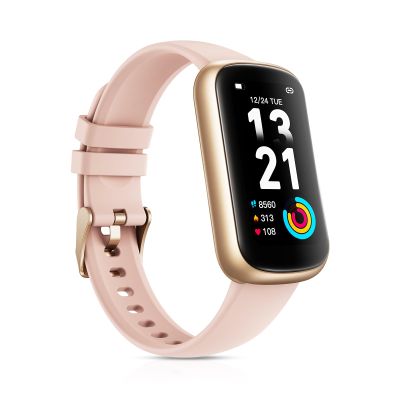 Fitness Tracker Smart Watch, 1.47" Full Touch Health Tracker with 24/7 Heart Rate & Blood Oxygen Monitor, Sleep Tracker, 3ATM Waterproof Step Tracker Activity Tracker for Women Men, Rose Pink