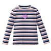 OPAWO Girls Long Sleeve Shirts Ribbed Knit Lettuce Trim Tee Shirt Tops, Little Girl Striped Blouse Undershirts Size 3-7 Years, Black,White,Pink,Blue, 5T view 1