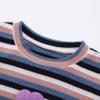 OPAWO Girls Long Sleeve Shirts Ribbed Knit Lettuce Trim Tee Shirt Tops, Little Girl Striped Blouse Undershirts Size 3-7 Years, Black,White,Pink,Blue, 5T view 4