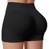 TRYTO Impulse Collection Compression Impact Shorts Women Hidden Scrunch Workout Seamless Squat Proof Short Black, X-Large view 1