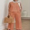 Women's Solid Color Linen Casual Suit 2 Piece Summer Loose Linen Sets Sleeveless Tops Wide Leg Pants Suits view 2