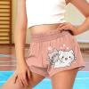 SCRAWLGOD Cute Cat Girls Athletic Shorts Size 12-14 Heart Children School Butterfly Running Shorts with Spandex Liner Breathable Teen Girls Elastic Waist Flowy Shorts with Pockets Gym Skorts view 3