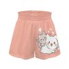 SCRAWLGOD Cute Cat Girls Athletic Shorts Size 12-14 Heart Children School Butterfly Running Shorts with Spandex Liner Breathable Teen Girls Elastic Waist Flowy Shorts with Pockets Gym Skorts view 4
