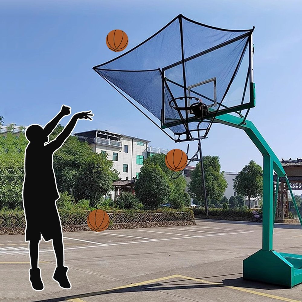 XQZMZSCP Portable Basketball Shot Trainer Aid, Rebounder Basketball Return Attachment for Hoop, Basketball Shooting Training Equipment