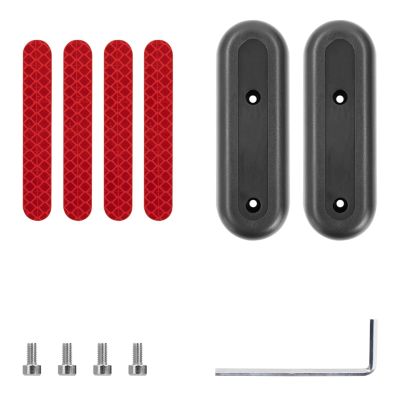 huiyany Reflective Sticker Rear Wheel Hub Protective Shell Case Screw Tools for Ninebot Max G30 G30D Electric Scooter Decorative Cover(Red)