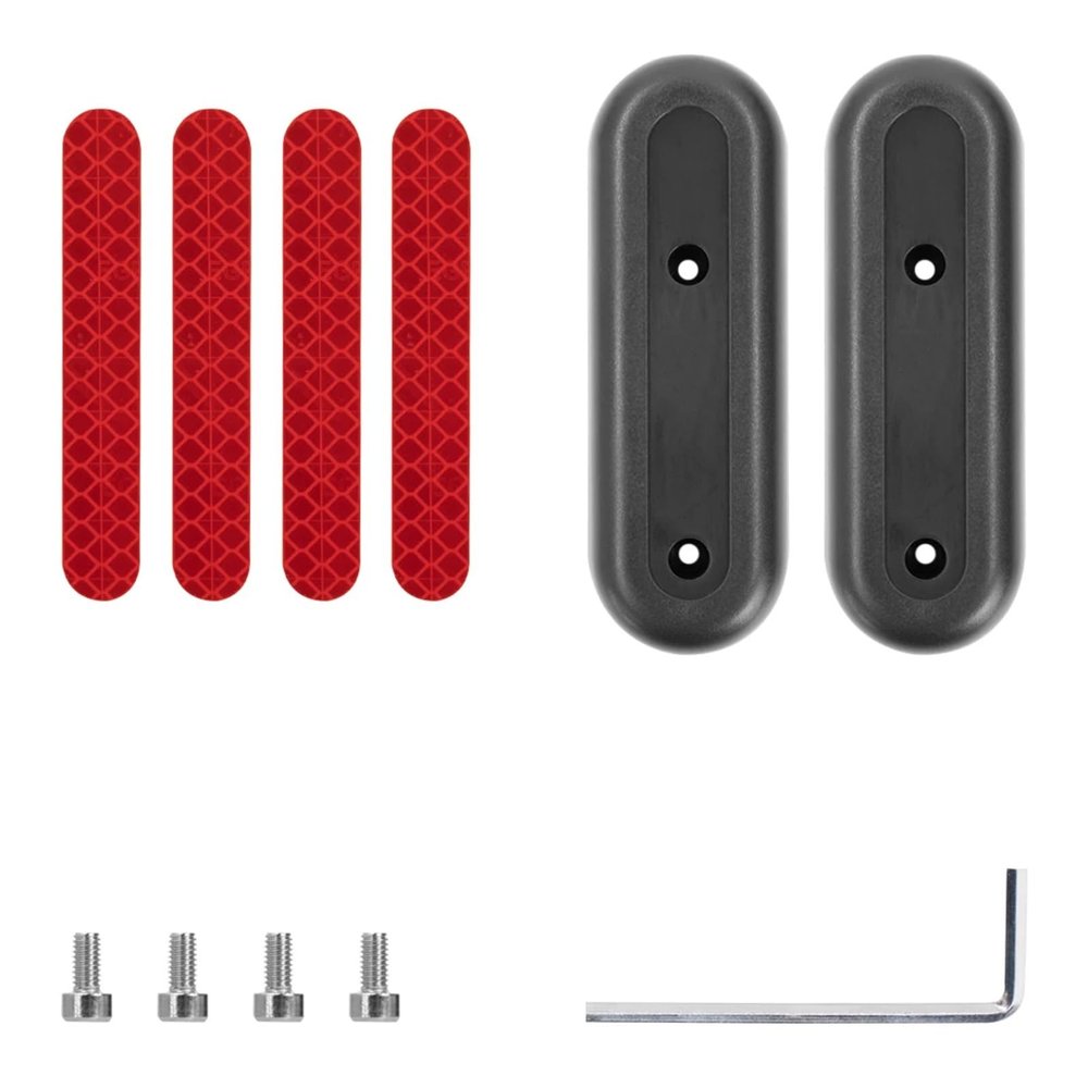 huiyany Reflective Sticker Rear Wheel Hub Protective Shell Case Screw Tools for Ninebot Max G30 G30D Electric Scooter Decorative Cover(Red)