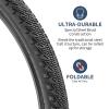 YUNSCM 2-PCS 26" Bike Tires 26 x 2.125 57-559 Tires and 26" Heavy Duty Bike Tubes Schrader Valve Compatible with All-Terrain Bike 26x2.0 26x2.10 26x2.125 26x2.15 Bicycle Tires and Tubes (Y-761) view 2