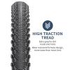 YUNSCM 2-PCS 26" Bike Tires 26 x 2.125 57-559 Tires and 26" Heavy Duty Bike Tubes Schrader Valve Compatible with All-Terrain Bike 26x2.0 26x2.10 26x2.125 26x2.15 Bicycle Tires and Tubes (Y-761) view 3
