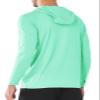 NORTHYARD Men's UPF 50+ Hoodie Shirts Long Sleeve Sun Protection Fishing Swim Beach UV SPF Rash Guard Quick Dry Lightweight LIGHTMINT 2XL view 2