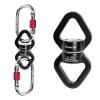 Aerial Silks Hardware Kit 30 KN Swing Swivel Aerial Yoga Hammock Rigging Aluminum Swivel Aerial Hoop Lyra Rotational Device Hanging Accessory (Black set 1) view 1
