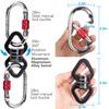Aerial Silks Hardware Kit 30 KN Swing Swivel Aerial Yoga Hammock Rigging Aluminum Swivel Aerial Hoop Lyra Rotational Device Hanging Accessory (Black set 1) view 2