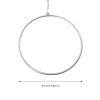 Surneis Complete Aerial Hoop Kit 85cm Maximum Load 115kg/253lbs Aerial Hoop Set Point Hoops Fully Strength Tested & Certified for Fitness, Dancing, Performing, Erial Dancing Yoga Training, Silver view 2