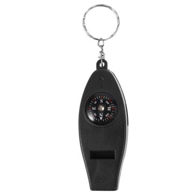 HANABASS Whistle Compass Thermometer Magnifier Keychain Survival Outdoor Accessory for Hiking
