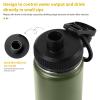 24oz Water Bottle Stainless Steel Insulated Water Bottle With Handle Double Wall Vacuum Leak Proof Keep Cold and Hot Wide Mouth Outdoor Sports Water Bottles (Army green) view 3