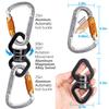 Aerial Silks Hardware Kit 30 KN Swing Swivel Aerial Yoga Hammock Rigging Aluminum Swivel Aerial Hoop Lyra Rotational Device Hanging Accessory (Black set 3) view 3