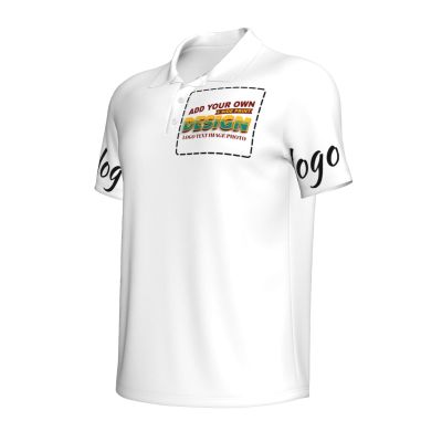 NineFit Basics Custom T Shirts Design Your Own Text Custom Polo Shirts Perfect for Advertising Customizable Polo Shirt Customizable Gifts X-Large White