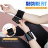 BECOJADDE Ankle Weights for Women Wrist Weights Set of 2 (1 lb Each) Adjustable Arm Leg Weight for Womens Men Suitable for Walking Swimming Running Pilates Yoga Gym, Gradient Black view 4
