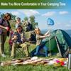 SAILARY Collapsible Folding Camping Chairs Heavy Duty Lawn Foldable Chair with Cooler Bag, Storage Pocket, Waterproof Bag Outdoor Arm Sport Chair, Supports 325LBS, Red view 2