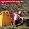 SAILARY Collapsible Folding Camping Chairs Heavy Duty Lawn Foldable Chair with Cooler Bag, Storage Pocket, Waterproof Bag Outdoor Arm Sport Chair, Supports 325LBS, Red view 4