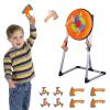 Contixo TS1 Axe Throwing Bristle Target Set for Kids, 2-in-1 Board Family Carnival Party Fun Toy with 4 Foam Axes, 4 Triangle Darts for Boys & Girls Gift Family Indoor Outdoor Backyard Game Foldable view 2