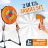 Contixo TS1 Axe Throwing Bristle Target Set for Kids, 2-in-1 Board Family Carnival Party Fun Toy with 4 Foam Axes, 4 Triangle Darts for Boys & Girls Gift Family Indoor Outdoor Backyard Game Foldable view 4