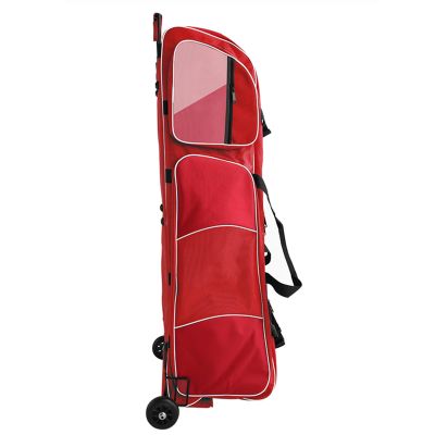 DJJYCTNM Fencing Bag with Wheels - Competition Draw-bar Rolling Fencing Bag - Waterproof/Wear-Resistant/Large Capacity Fencing Training Equipment(Red)