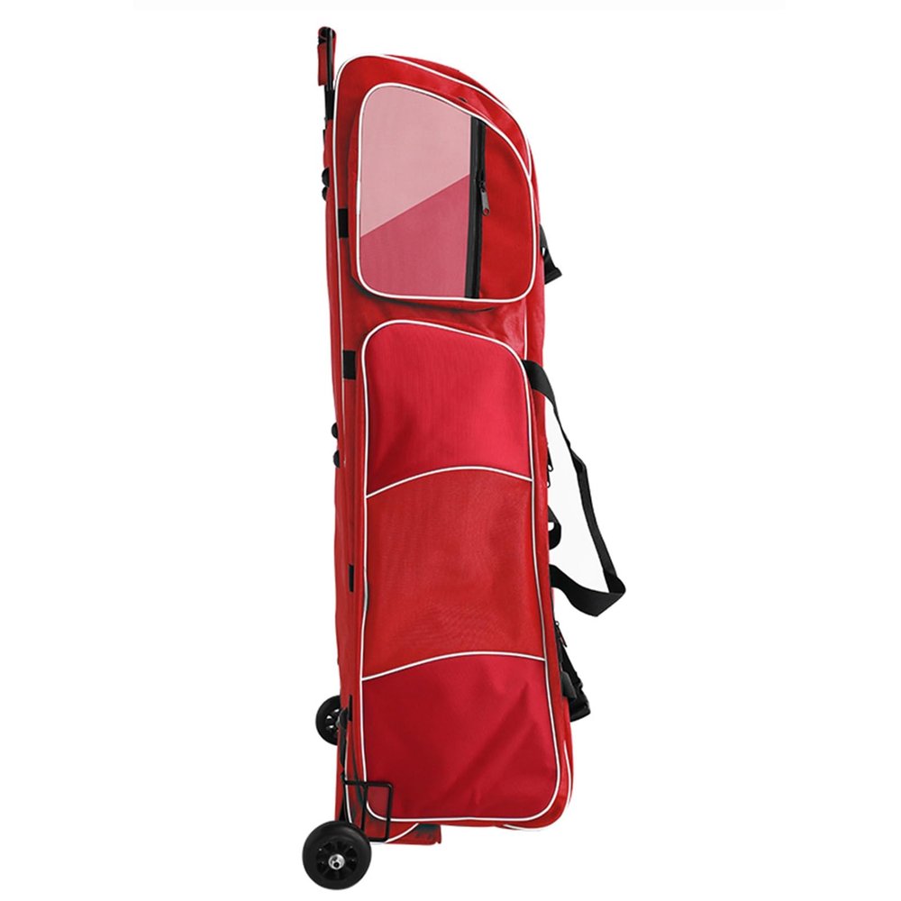 DJJYCTNM Fencing Bag with Wheels - Competition Draw-bar Rolling Fencing Bag - Waterproof/Wear-Resistant/Large Capacity Fencing Training Equipment(Red)