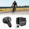 KEMIMOTO Bike Bag Accessories Panniers for Bicycle Rear Rack Bag and Bicycle Seat Cushion Wide Padded for Touring view 1