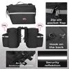KEMIMOTO Bike Bag Accessories Panniers for Bicycle Rear Rack Bag and Bicycle Seat Cushion Wide Padded for Touring view 4