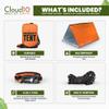 CloudTen Emergency Tent: Lightweight 2 Person Survival Tent with Multi-Function Paracord Bracelets - Essential Survival Gear & Bug Out Bag Items for Preppers, Hikers, Survivalists, Campers, Boy Scouts view 2