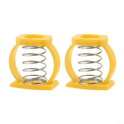 2Pcs Folding Bike Enhanced Hinge Clamp for Brompton Spring C Buckle Accessory Easy Split Design (yellow)