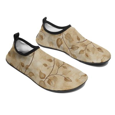 Water Shoes for Women Men Barefoot Water Sports Shoes Vines and Leaves Aqua Socks Quick-Dry Beach Shoes