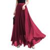FM2018XSL Womens Elastic Waist Chiffon Maxi Skirt Flowy Full Length Beach Skirt Sky-Blue view 3
