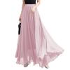 FM2018XSL Womens Elastic Waist Chiffon Maxi Skirt Flowy Full Length Beach Skirt Sky-Blue view 4