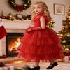 CCJRLM Girls Tulle Dress Red Lydia Deetz Easter Pageant Princess Dresses Birthday Party Dress 3-12Y view 2