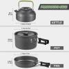 ACAGALA Camping Utensils Cooking Set 3 Person 22PCS Camping Pot and Pan Cooking Set Outdoor Camping Hiking Backpacking with Carry Bag Camp Cookware Set view 3