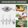 ACAGALA Camping Utensils Cooking Set 3 Person 22PCS Camping Pot and Pan Cooking Set Outdoor Camping Hiking Backpacking with Carry Bag Camp Cookware Set view 4