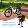 ACAGALA Back Mounted Child Bike Seat Toddler Bike Seat with U-Shaped Guardrail Folding Footrest and Safety Belt view 2